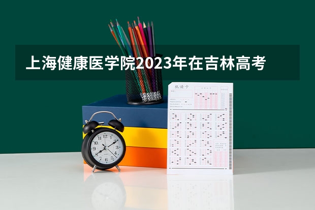 上海健康医学院2023年在吉林高考各专业的招生人数是多少