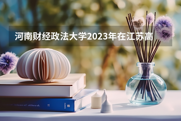 河南财经政法大学2023年在江苏高考各专业的招生人数是多少