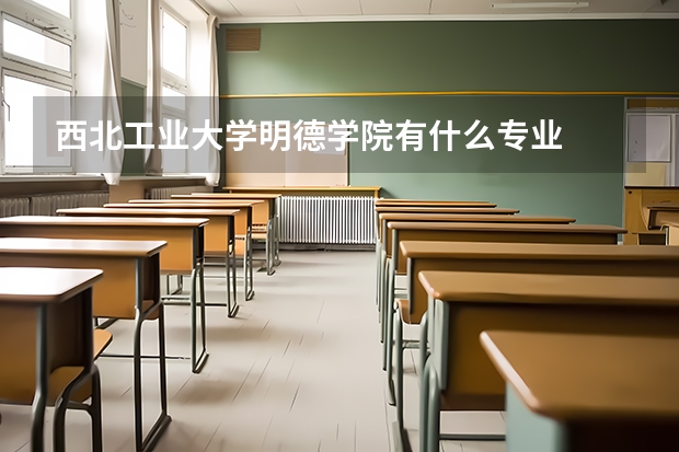 西北工业大学明德学院有什么专业