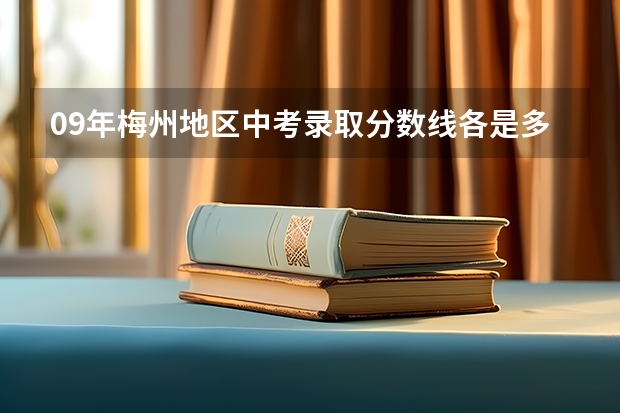 09年梅州地区中考录取分数线各是多少分呢？