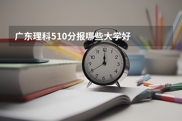 广东理科510分报哪些大学好