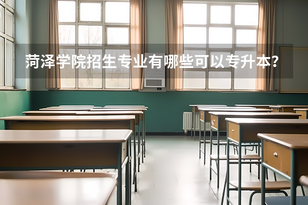 菏泽学院招生专业有哪些可以专升本？