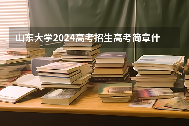 山东大学2024高考招生高考简章什么时候发布