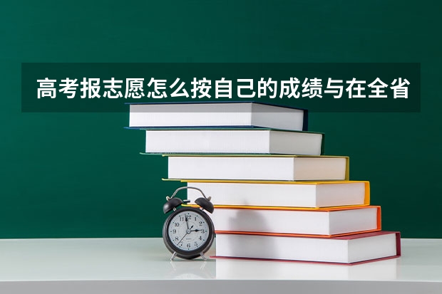 高考报志愿怎么按自己的成绩与在全省的排名查到自己适合报考院校的范围？谢谢