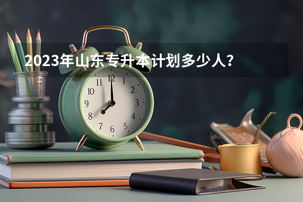 2023年山东专升本计划多少人？