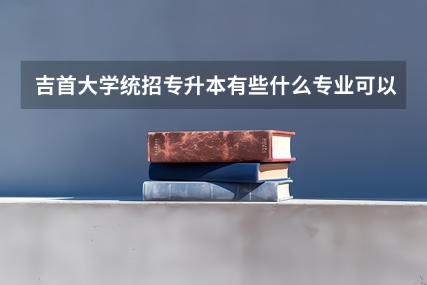 吉首大学统招专升本有些什么专业可以报考？