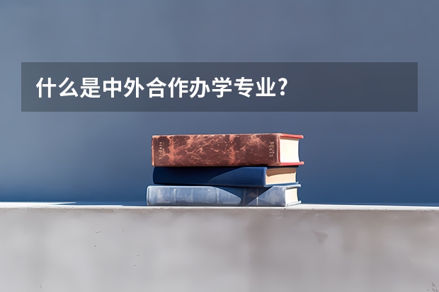 什么是中外合作办学专业?