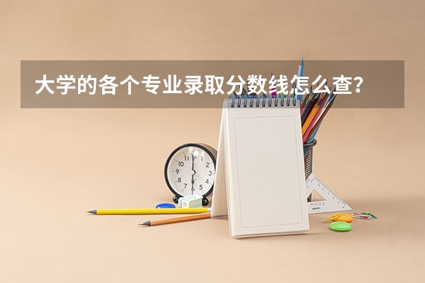 大学的各个专业录取分数线怎么查？