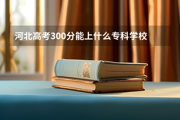 河北高考300分能上什么专科学校