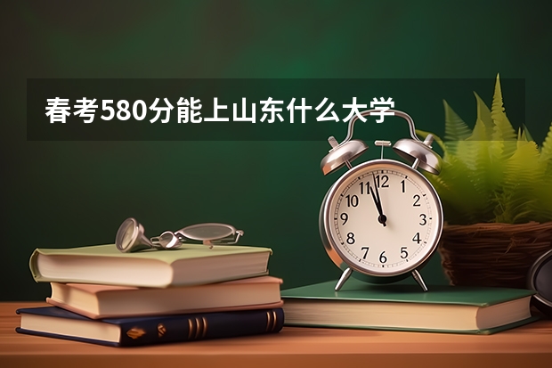 春考580分能上山东什么大学