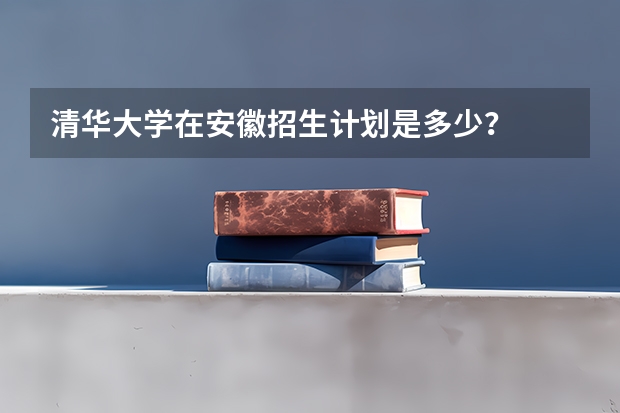 清华大学在安徽招生计划是多少？