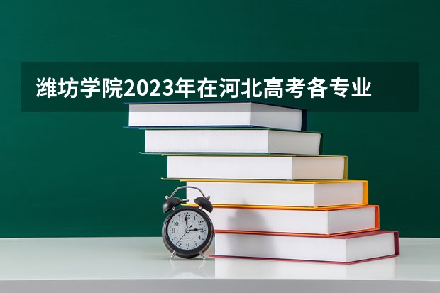 潍坊学院2023年在河北高考各专业的招生人数是多少