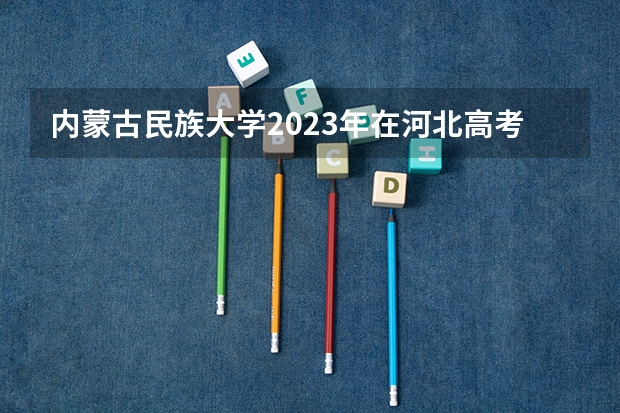 内蒙古民族大学2023年在河北高考各专业的招生人数是多少