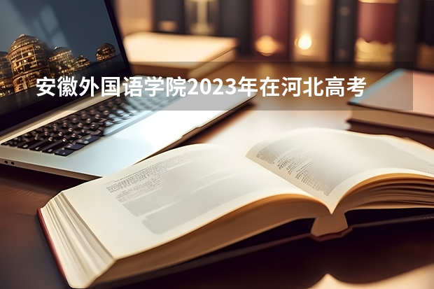 安徽外国语学院2023年在河北高考各专业的招生人数是多少