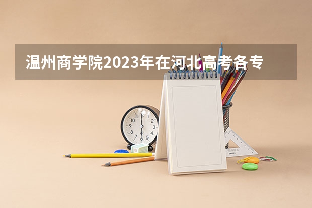 温州商学院2023年在河北高考各专业的招生人数是多少