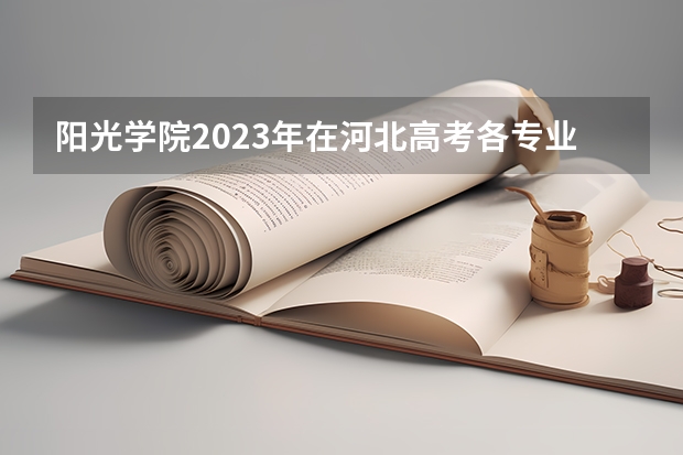 阳光学院2023年在河北高考各专业的招生人数是多少